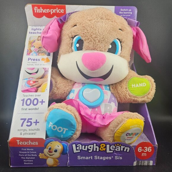 Fisher-Price Laugh & Learn Smart Stages Sis Plush Toy 6-36 Months Interactive Ed - Picture 1 of 8